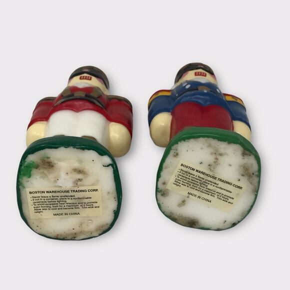 Boston Warehouse 8" Candles Set of 2 Nutcracker Christmas Holiday Red & Blue - Picture 6 of 8